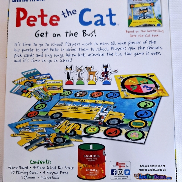 Pete the Cat brand " The Wheels on the Bus" Play and learning board game. - Picture 4 of 5